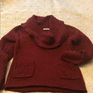 Burgundy cowl neck sweater - Annalee + Hope